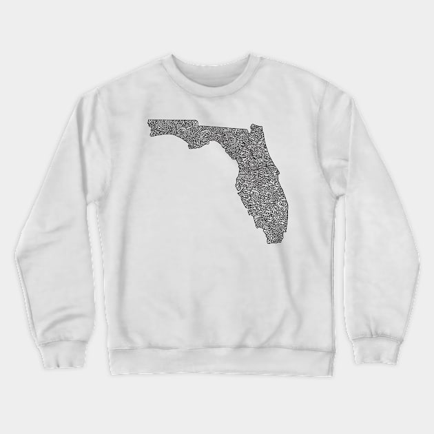 Florida Map Crewneck Sweatshirt by Naoswestvillage